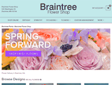 Tablet Screenshot of braintreeflowers.com